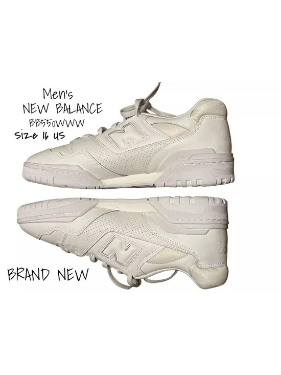 New Balance 550 BB550WWW Men Size 16 Triple White NEW Trainer Runner Shoe main image 5